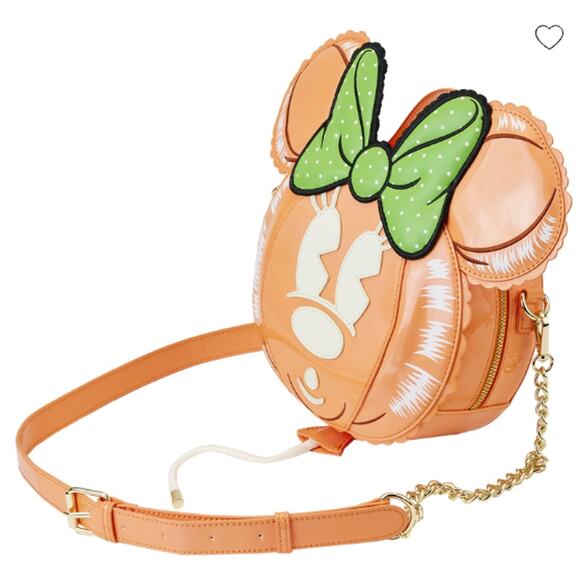 Disney Loungefly Stitch Shoppe Minnie Mouse Pumpkin Balloon Crossbody Bag NEW - Picture 8 of 10